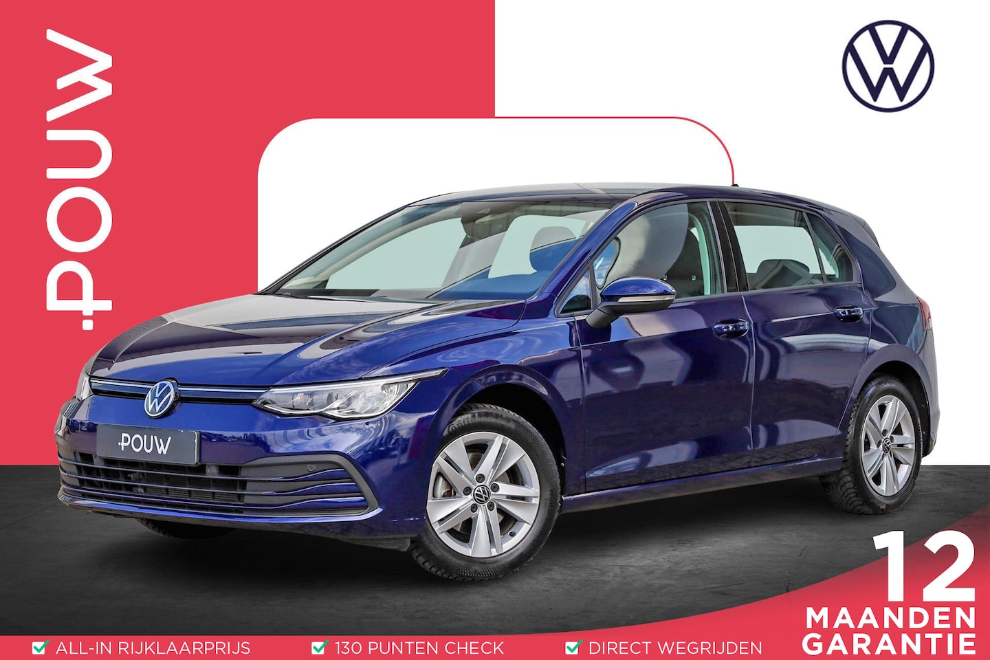 Volkswagen Golf - 1.0 TSI 110pk Life | Adaptive Cruise | App Connect | Atlantic Blue - AutoWereld.nl