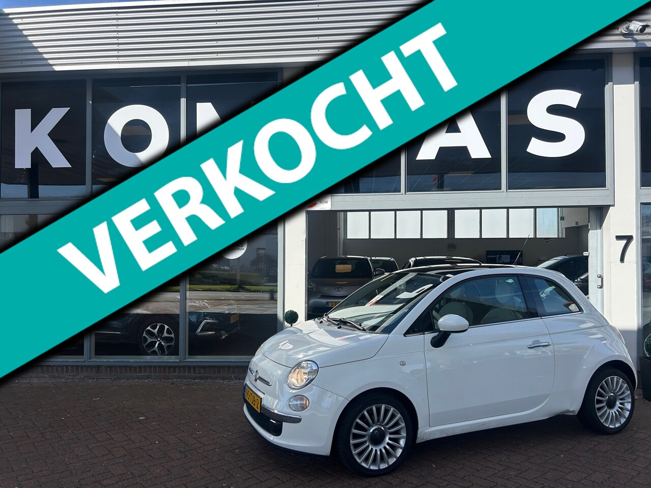 Fiat 500 - 1.2 Lounge |ORG.NL|2012|AIRCO|PANORAMADAK|NAP|EL.RAMEN|MULTI STUUR|USB|AUX|BLUETOOTH| - AutoWereld.nl