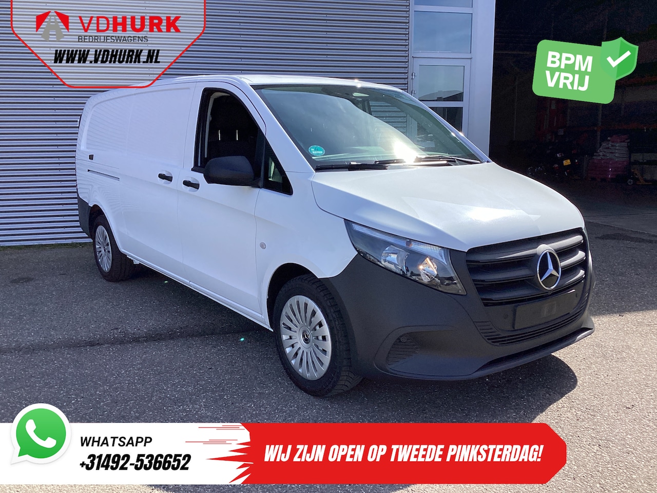 Mercedes-Benz Vito - 116 CDI Aut. L3 2.5t Trekverm./ Stoelverw./ 270Gr.Deuren/ Camera/ Navi/ Cruise/ PDC/ Trekh - AutoWereld.nl