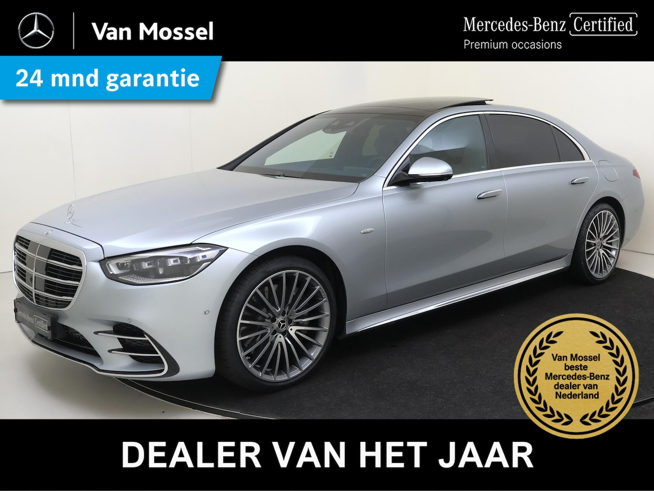 Mercedes-Benz S-klasse - 580 e 4MATIC Lang AMG Line / Panoramadak/ 21 inch/ Achterasbesturing/ Exclusiefpakket/ Sto - AutoWereld.nl
