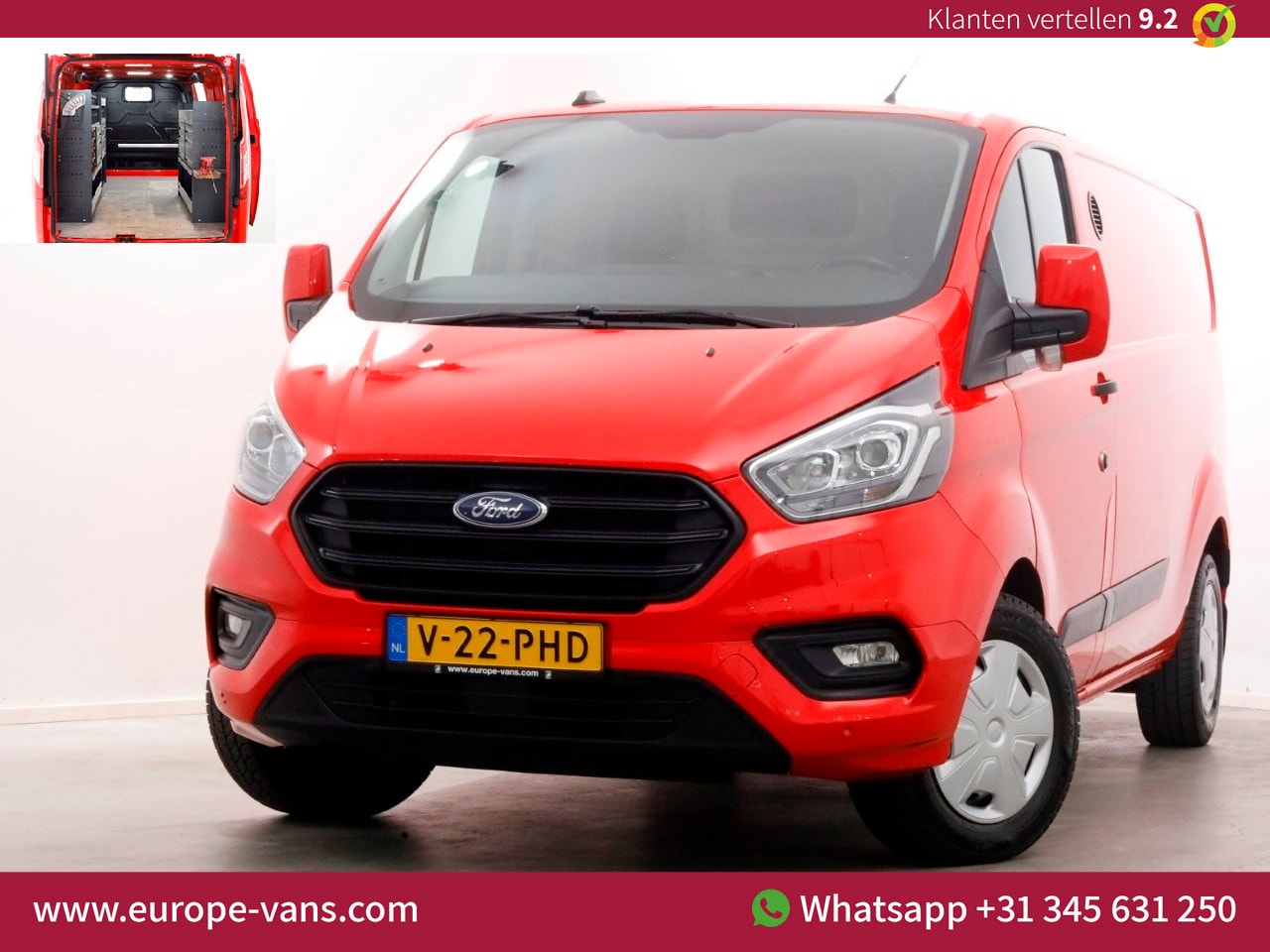 Ford Transit Custom - 340 2.0 TDCI 130pk L2H1 Airco/Inrichting/Achterklep/Trekhaak 2800kg 01-2021 - AutoWereld.nl