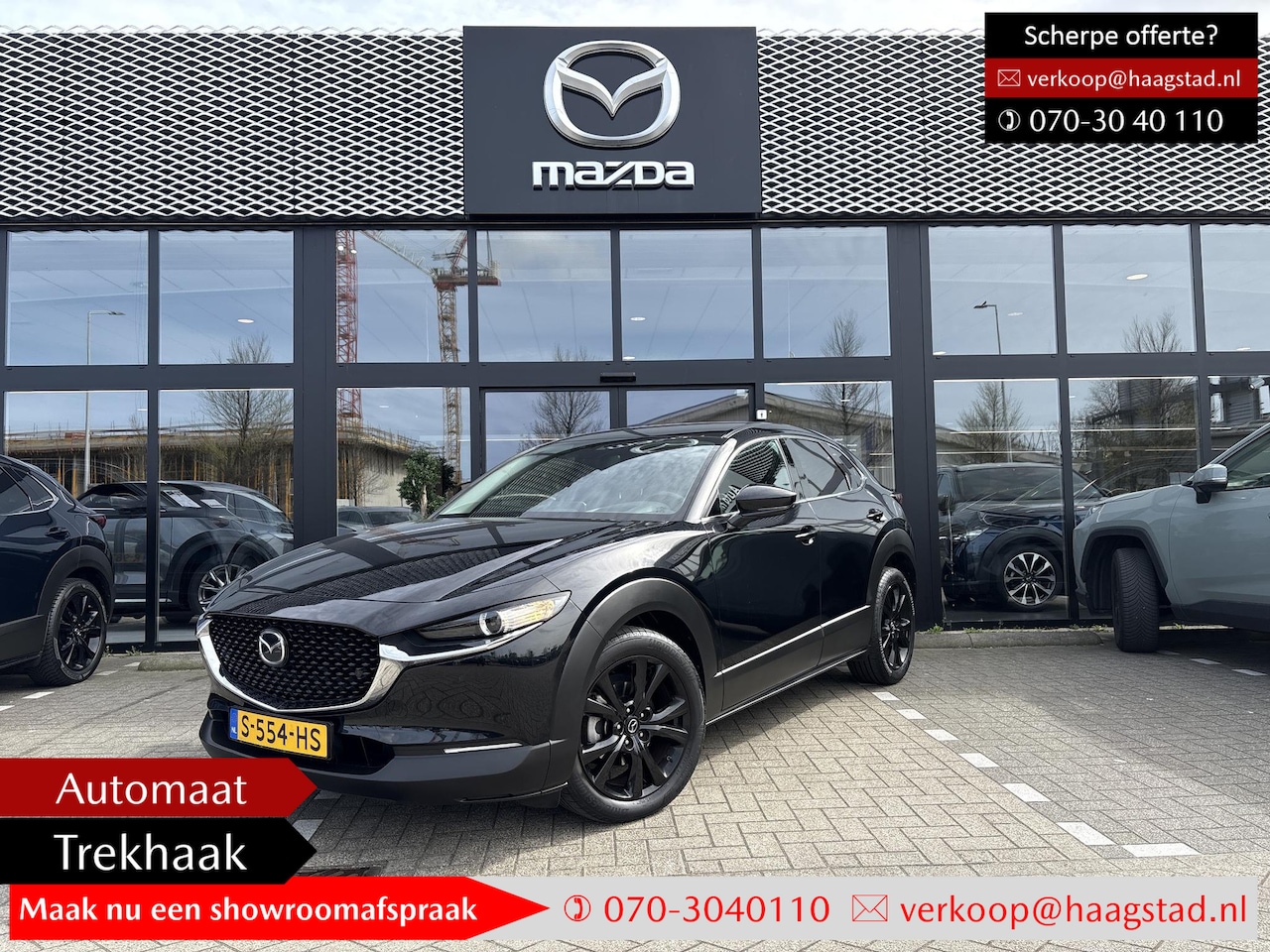 Mazda CX-30 - 2.0 e-SkyActiv-X M Hybrid Homura Fabrieksgarantie T/M 2-2029 / Trekhaak / Dealer Onderhoud - AutoWereld.nl