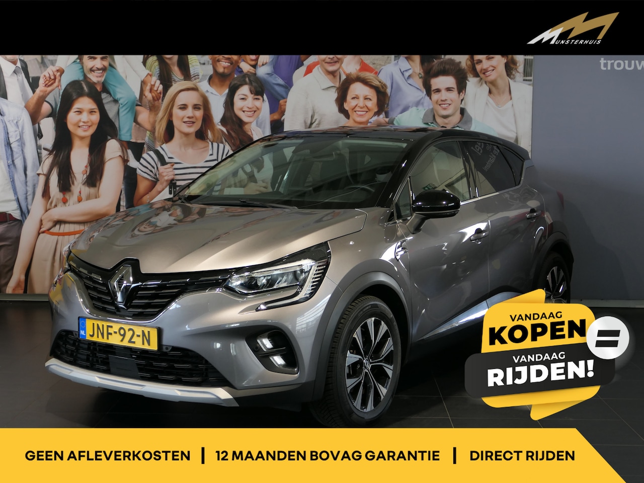 Renault Captur - 1.6 E-Tech Hybrid 145 Intens - Occasion Lease vanaf €424 p/m - Camera - Groot scherm - Sen - AutoWereld.nl
