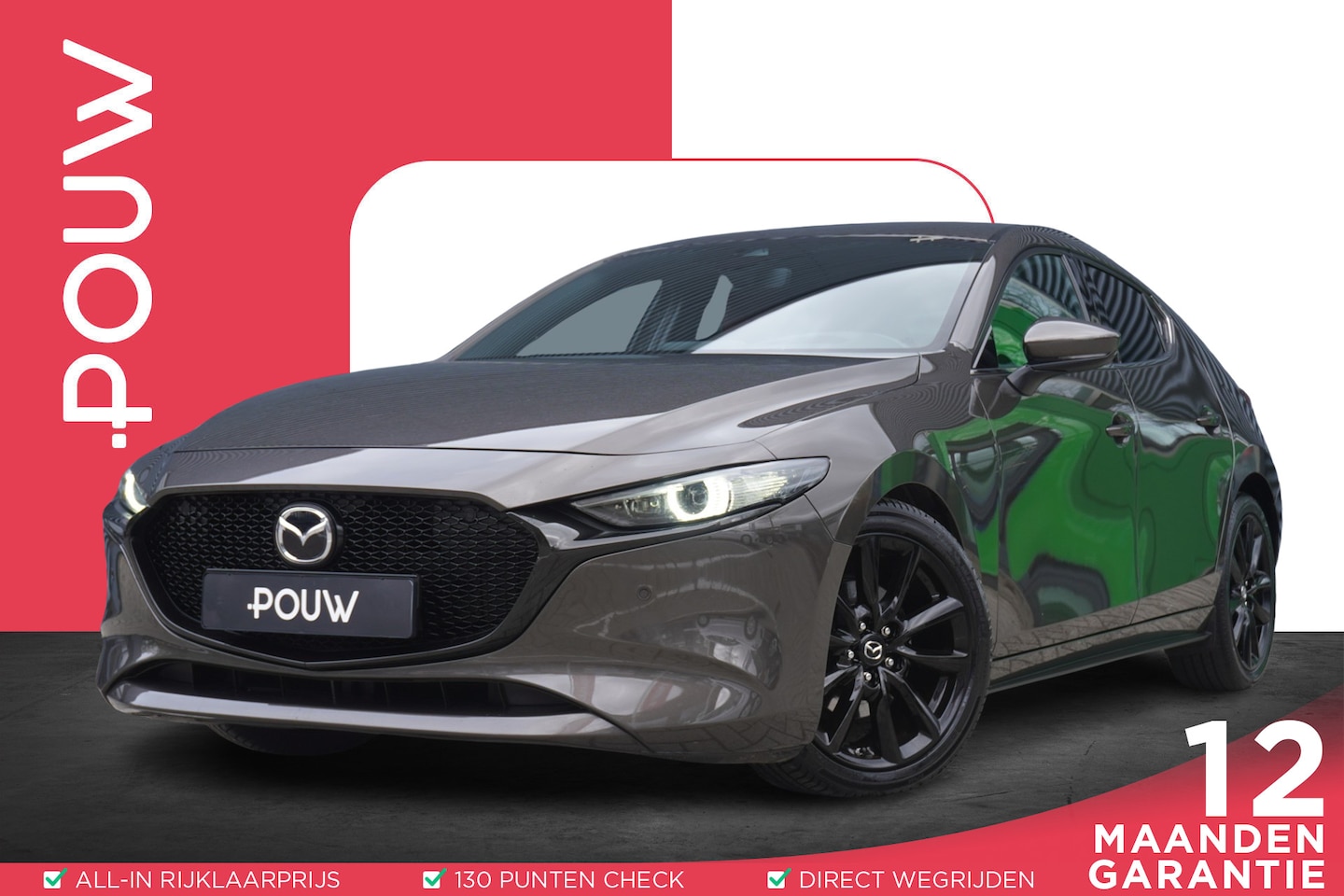 Mazda 3 - 2.0 e-SkyActiv-X M Hybrid 186pk Luxury | Stoel/Stuurverwarming | Navigatie | Achteruitrijc - AutoWereld.nl