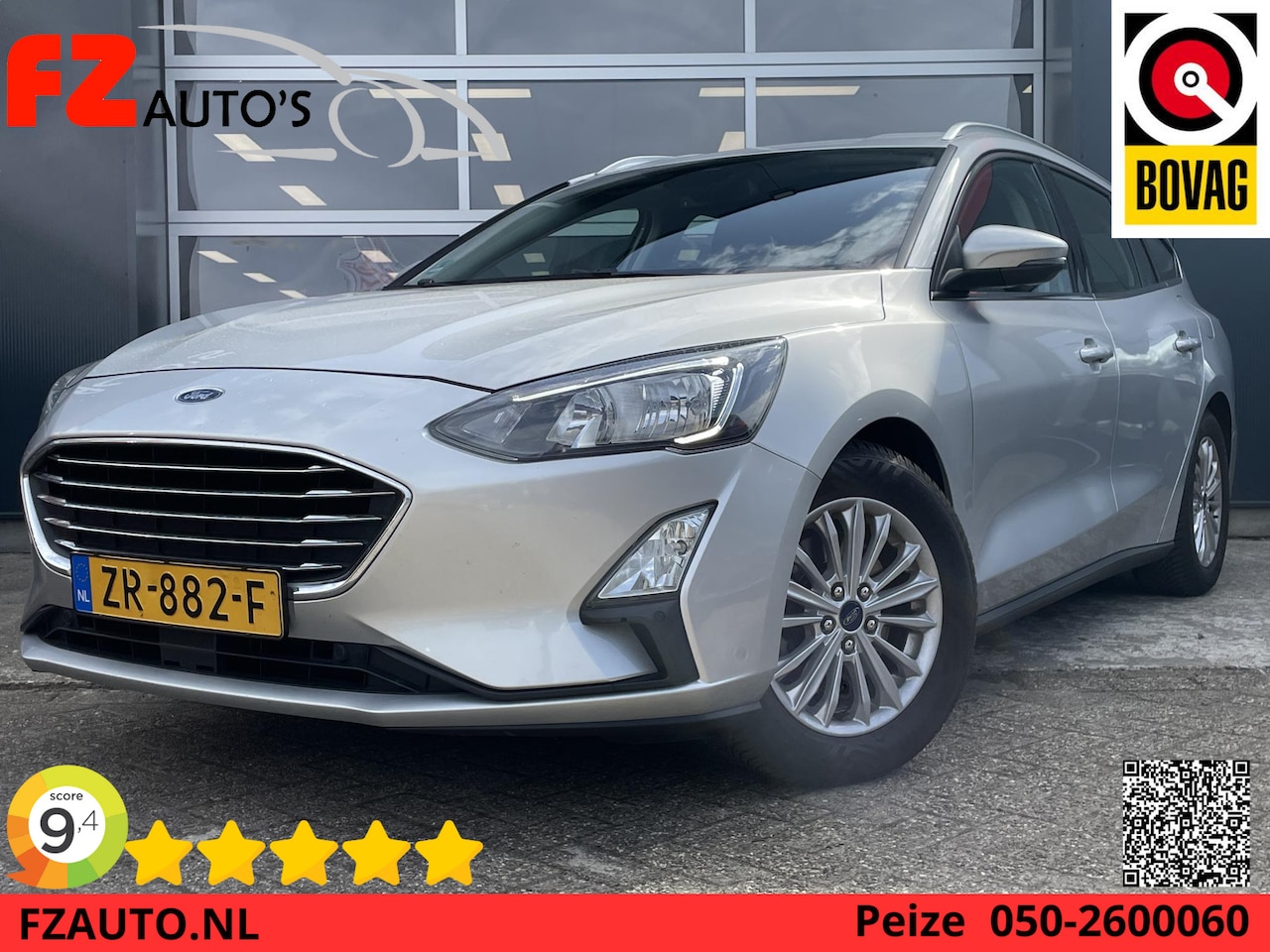 Ford Focus Wagon - 1.0 EcoBoost Titanium Business - Navigatie - Stoelverwarming - Climate Control - Trekhaak - AutoWereld.nl