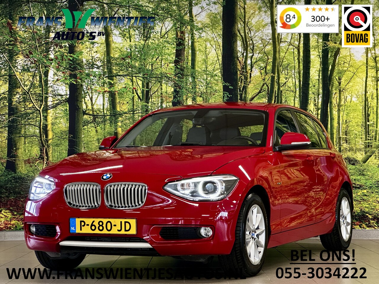 BMW 1-serie - 118i High Executive | Stoelverwarming | Parkeersensoren Achter | Stop/Start systeem | Blue - AutoWereld.nl