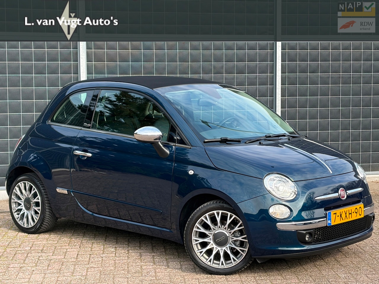 Fiat 500 C - 0.9 TwinAir Lounge |automaat | Xenon | leder | PDC | blu di Blu | - AutoWereld.nl