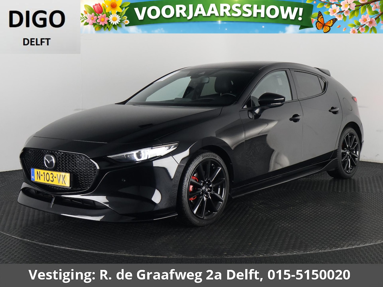 Mazda 3 - 2.0 e-SkyActiv-X M Hybrid 186 Black Luxury | Navigatie | Stoelverwarming | Camera | - AutoWereld.nl