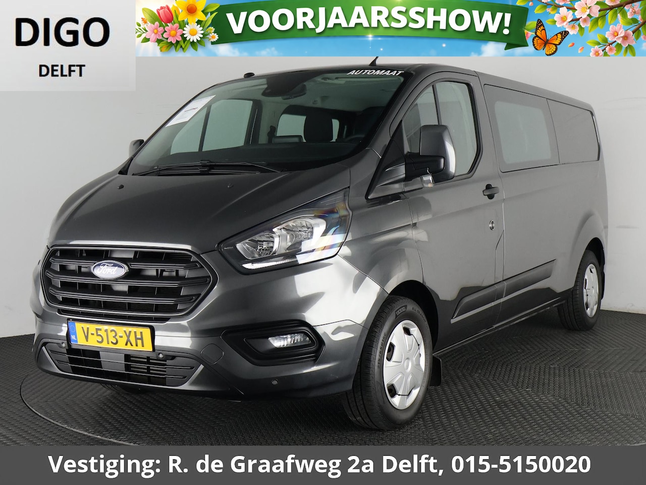 Ford Transit Custom - 320 2.0 TDCI L2H1 Limited DC ROLSTOEL-LIFT OMBOUW | Marge auto | Stoelverwarming | Trekhaa - AutoWereld.nl