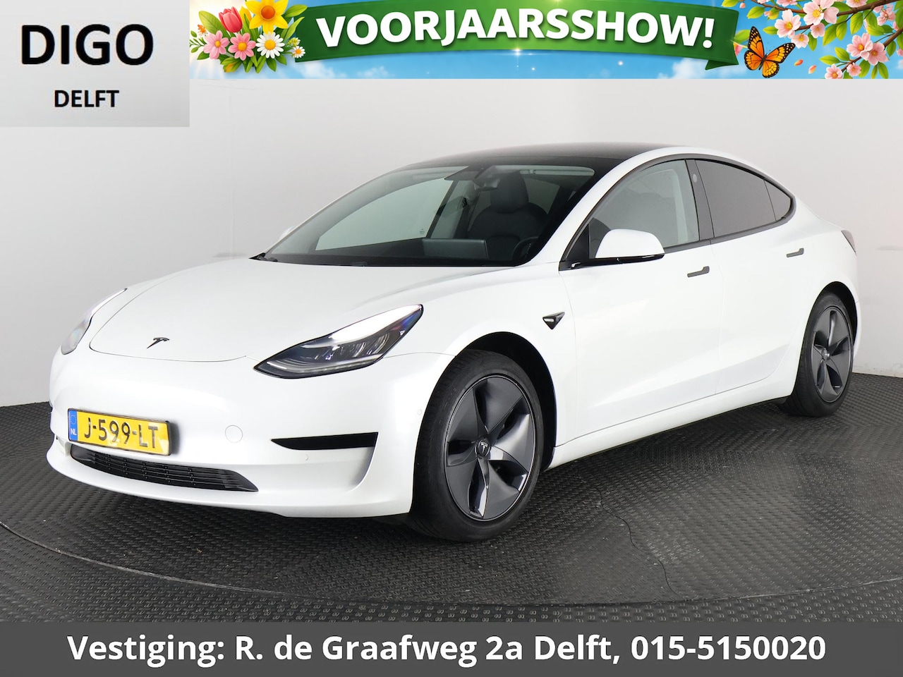 Tesla Model 3 - Standard RWD Plus 60 kWh | Navigatie | Panoramadak | Leder | - AutoWereld.nl
