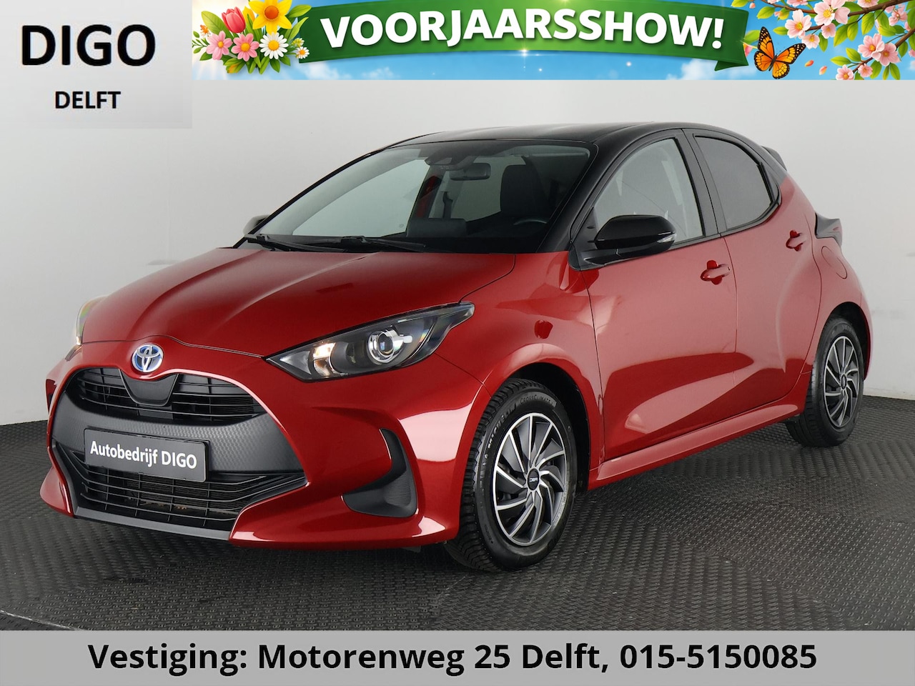 Toyota Yaris - 1.5 Hybrid Bi-Tone GARANTIE TOT 12-2032! . NAVIGATIE . ACHTERUITRIJ CAMERA .  ADAPTIEVE CR - AutoWereld.nl