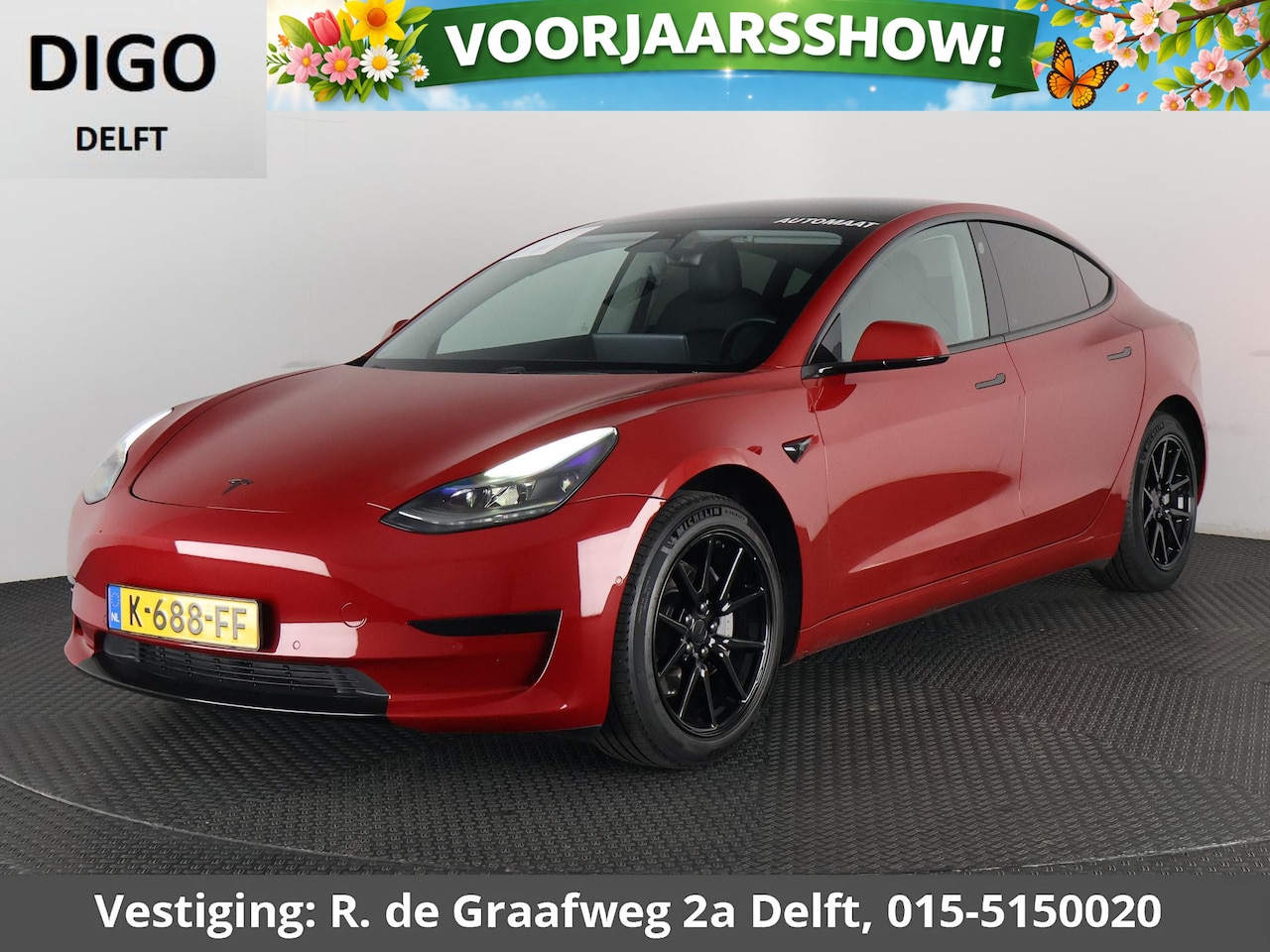 Tesla Model 3 - Black Sport Pack RWD Plus 60 kWh 238 PK! | Navigatie | Panoramadak | Camera | - AutoWereld.nl