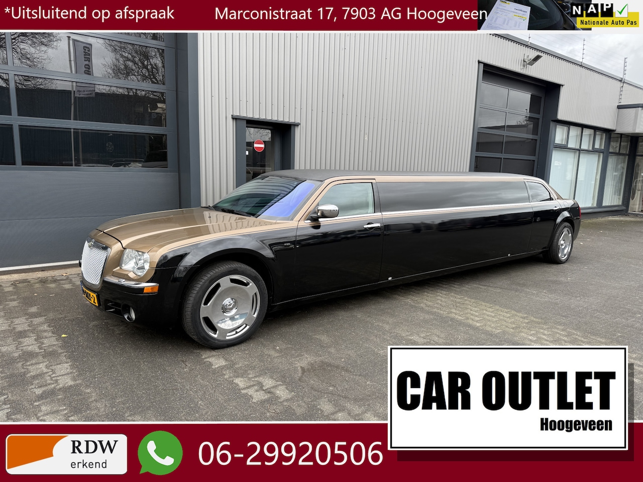 Chrysler 300C - 3.5 V6 Stretch Limousine 120 Custom UNIEK! met Nieuwe APK – Inruil Mogelijk – - AutoWereld.nl