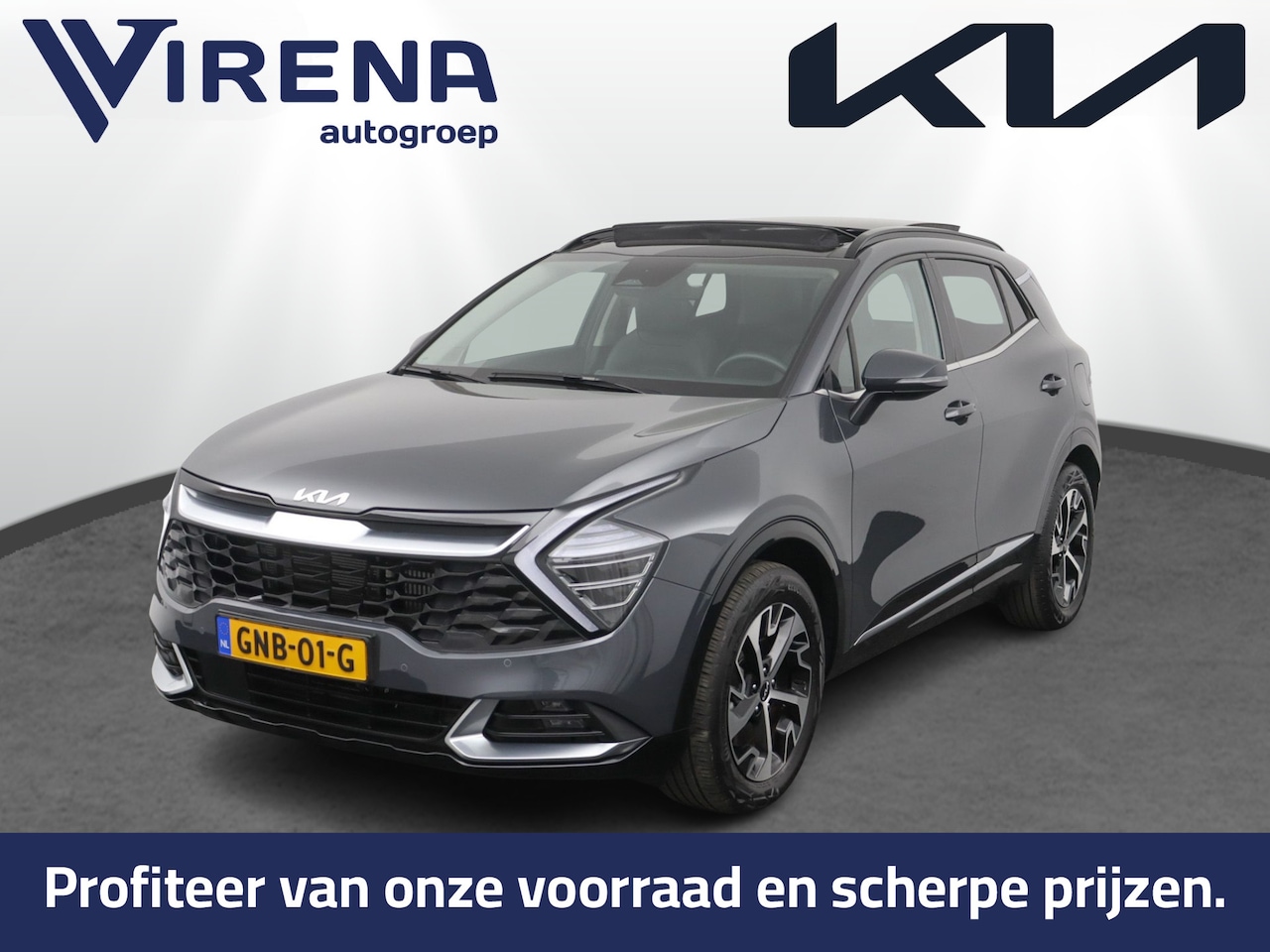 Kia Sportage - 1.6 T-GDi Hybrid DynamicPlusLine - Kantel/Schuifdak - Stoel en stuur verwarming - Parkeers - AutoWereld.nl