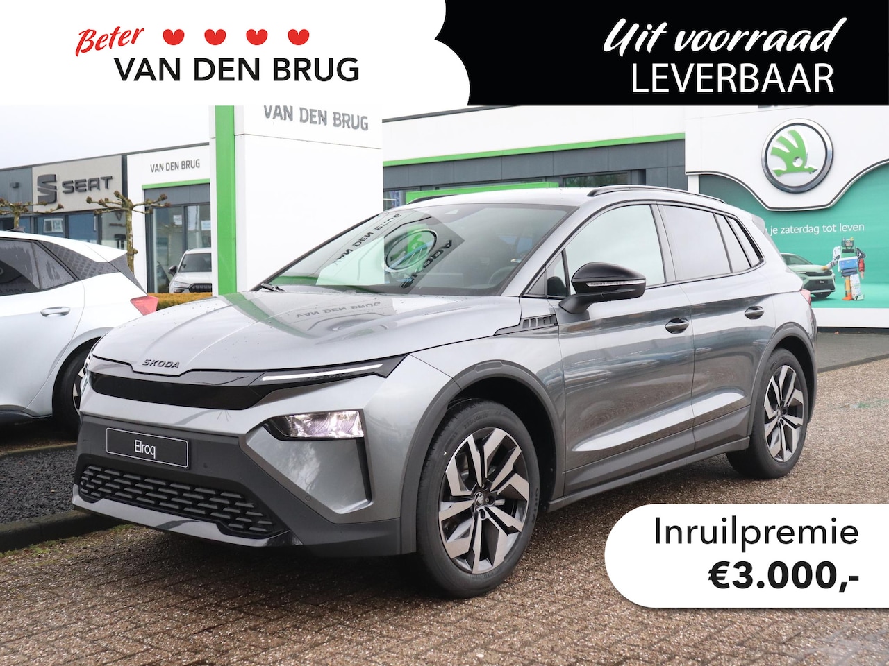 Skoda Elroq - 60 Sportline | Trekhaak | Stoel -& stuurverwarming | Adaptieve cruise control | Dodehoekse - AutoWereld.nl