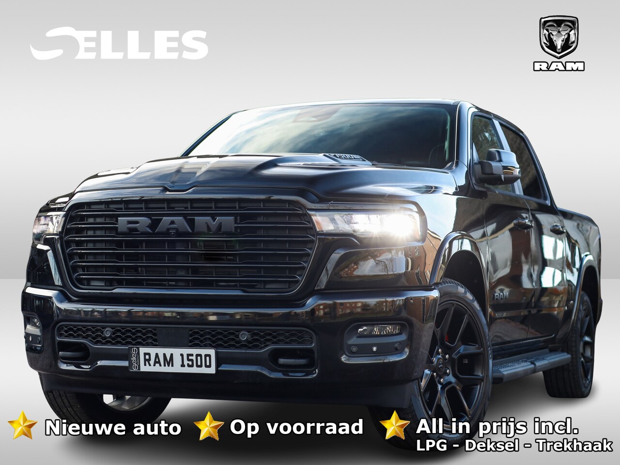 Dodge Ram 1500 - 2025 3.0L HURRICANE LARAMIE Night | BPM VRIJ | NIEUW  | LPG | Deksel  | Panoramadak - AutoWereld.nl