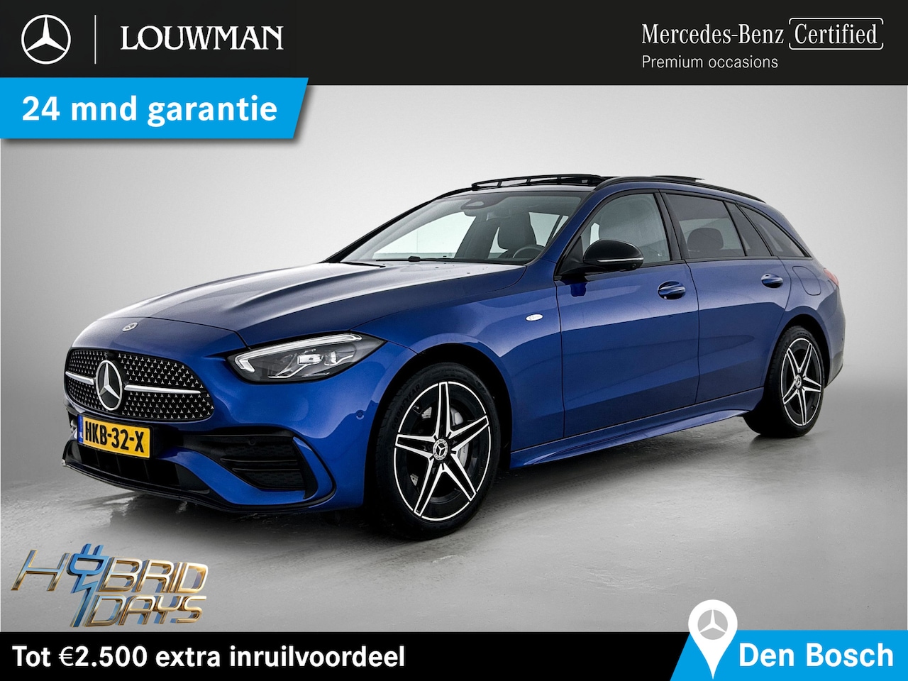Mercedes-Benz C-klasse Estate - 300 e AMG line | Night Pakket | Panoramadak | Alarm Klasse 3 | Distronic | Apple CarPlay | - AutoWereld.nl