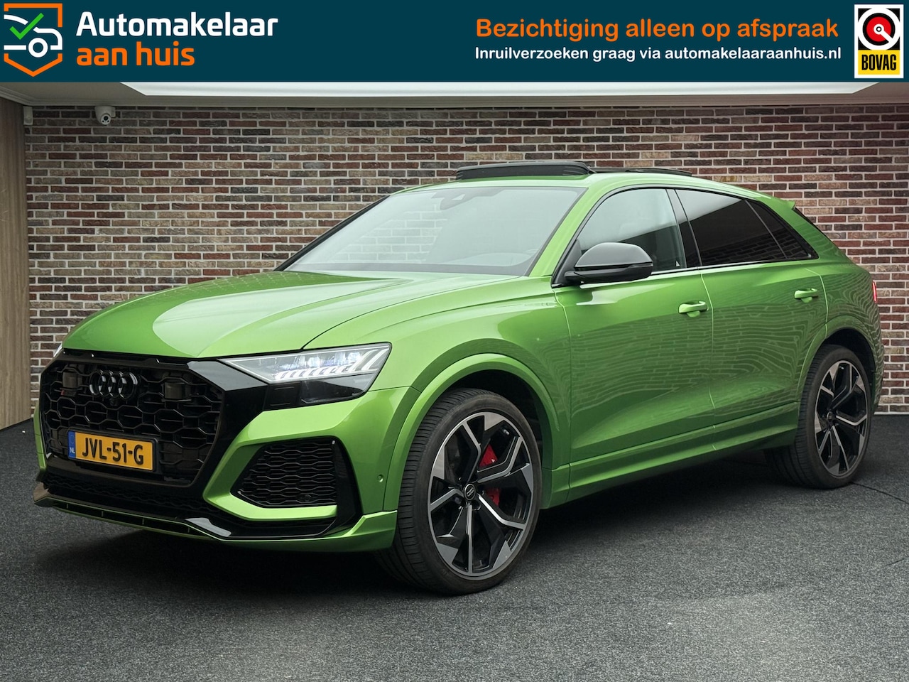 Audi Q8 - 4.0 TFSI RS Q8 quattro Keramisch Pano B&O Massage Groen - AutoWereld.nl