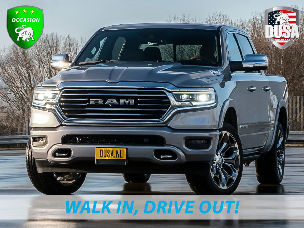 Dodge Ram 1500 - | Longhorn | 5.7 V8 | 4x4 | Crew Cab | Longhorn Saddle Brown interieur | Panorama | Harman - AutoWereld.nl