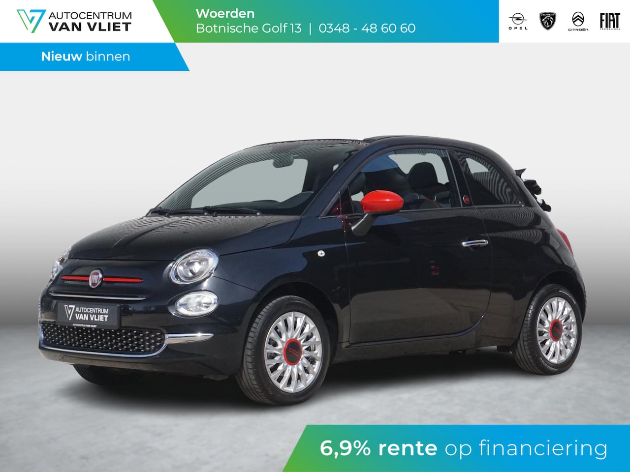 Fiat 500 C - 1.0 Hybrid RED Cabriolet - AutoWereld.nl