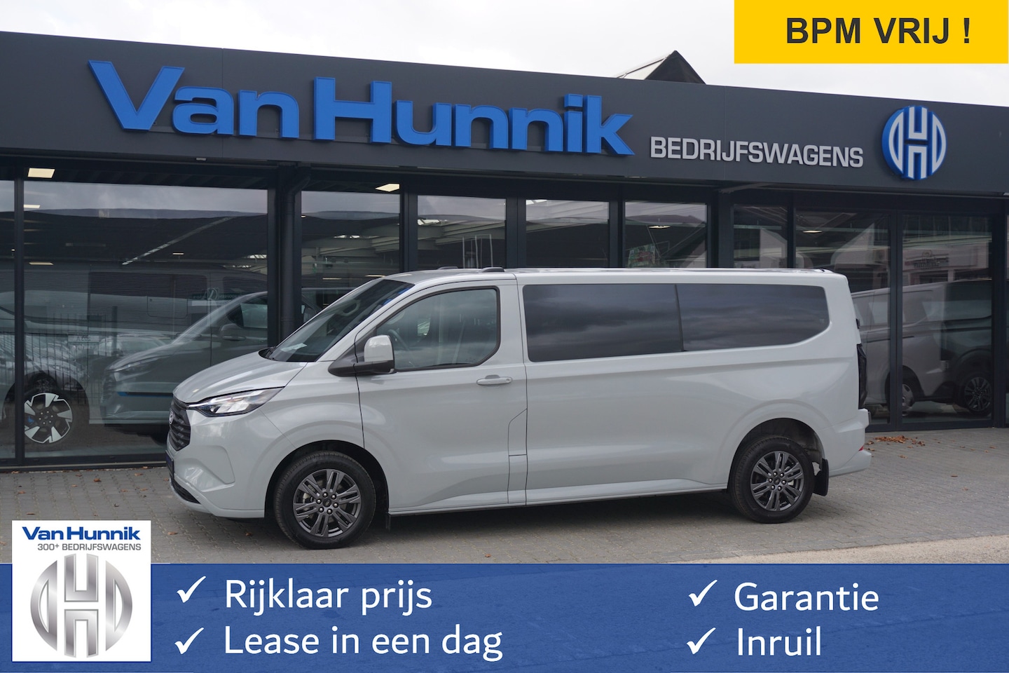 Ford Transit Custom - 320L 2.5 PHEV 233PK Dubbel Cabine Limited PRIJS INCL. BPM !! 13" Navi, Adap. Cruise, Camer - AutoWereld.nl