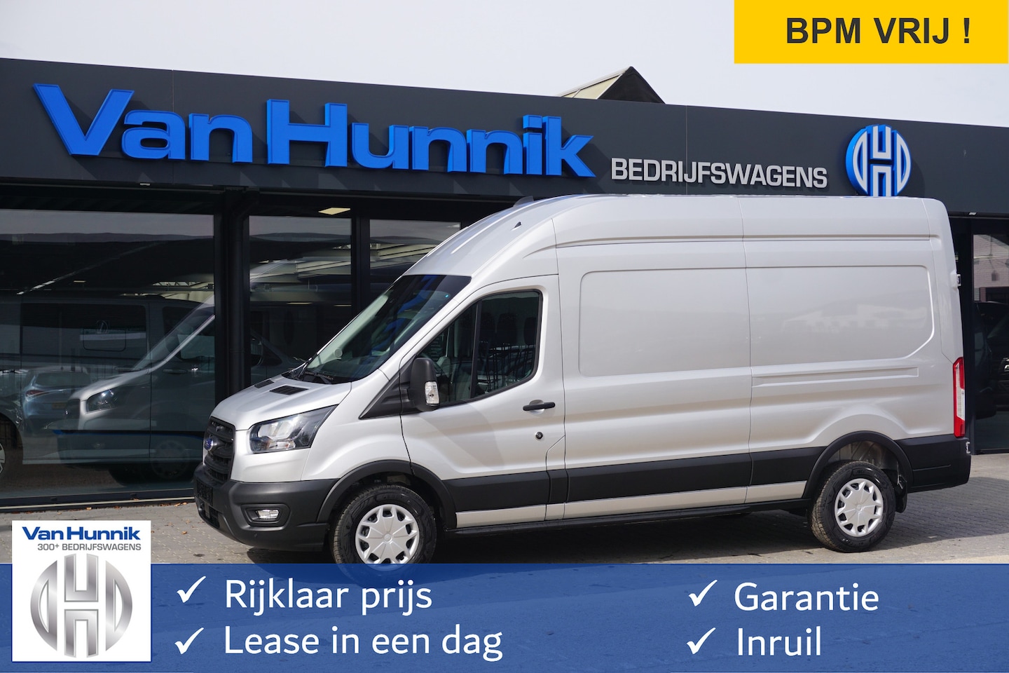 Ford Transit - 350L 130PK L3H3 BPM VRIJ!! Airco, Cruise, Camera, Trekhaak!! NR. J01* - AutoWereld.nl