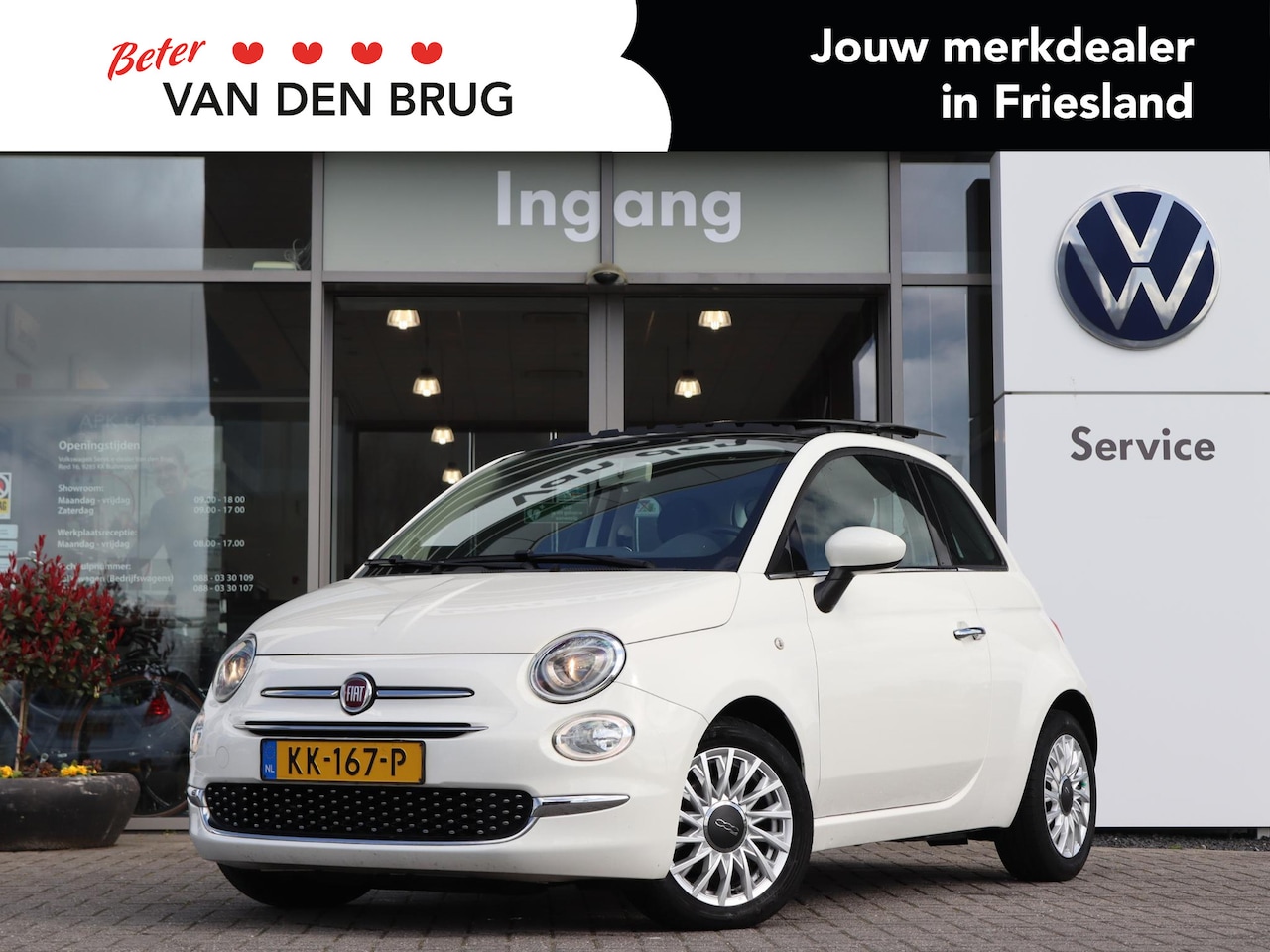 Fiat 500 - 0.9 80 pk TwinAir Turbo Lounge | Schuif/Kantel dak | Leder | Steunhaak | Bluetooth | Navig - AutoWereld.nl