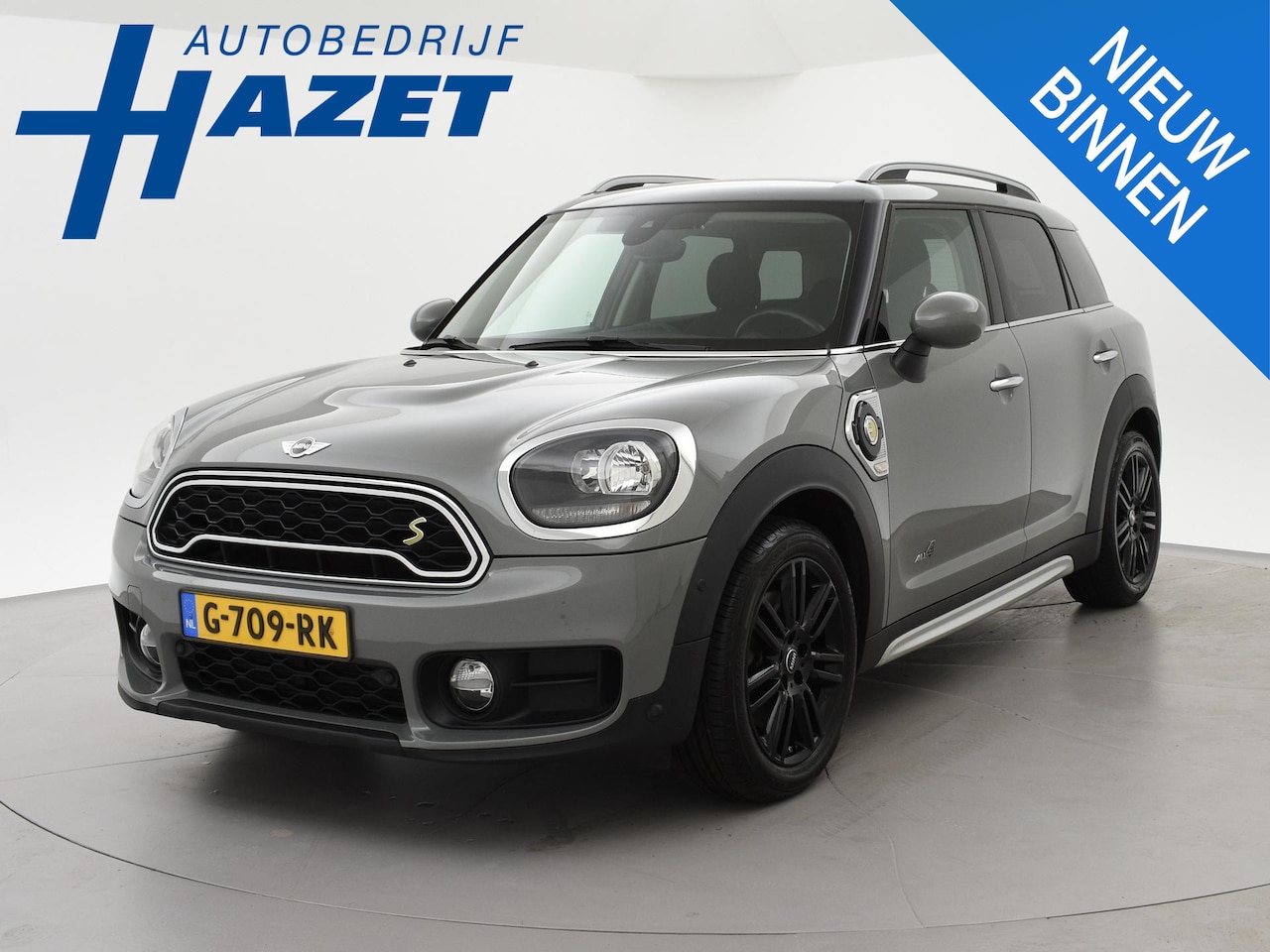 MINI Countryman - Mini 1.5 Cooper S E ALL4 224 PK PLUG-IN HYBRID *MOONWALK GREY*  + UNION JACK | STOELVERW. - AutoWereld.nl