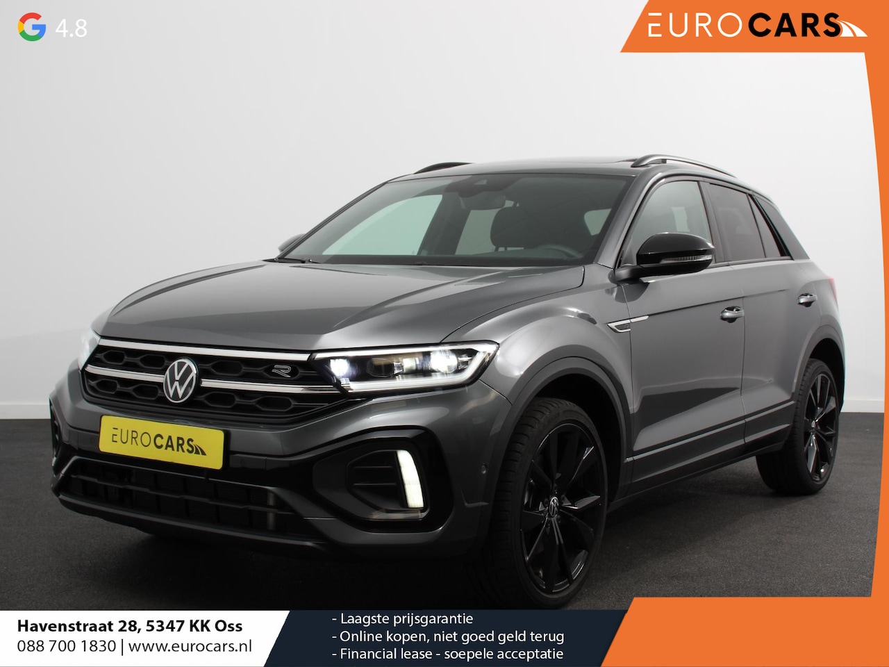 Volkswagen T-Roc - 1.5 TSI DSG R-Line + Design pakket Black style | Panorama dak | Trekhaak | Navigatie | App - AutoWereld.nl
