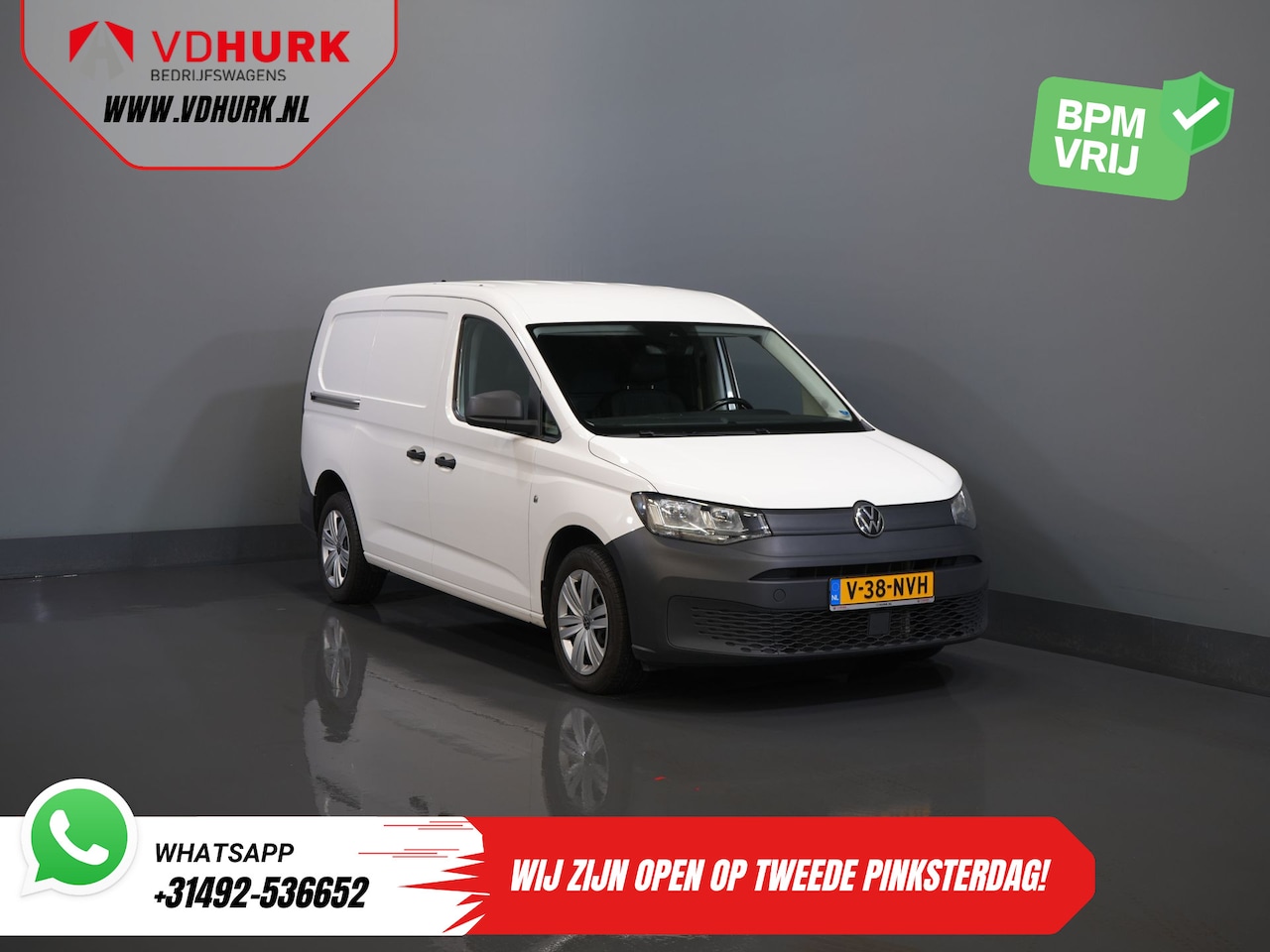 Volkswagen Caddy Cargo Maxi - 2.0 TDI 125 pk DSG Aut. Standkachel/ Afn. Trekhaak/ Stoelverw./ Airco/ Cruise/ Camera/ PDC - AutoWereld.nl