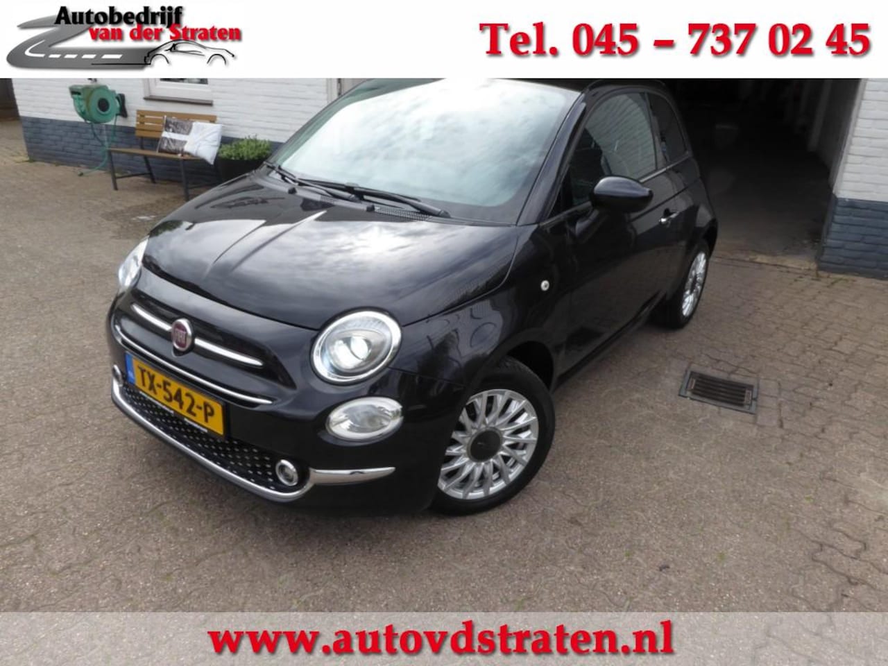Fiat 500 - 1.2 LOUNGE/Pano-dak/Cruise Control/ Plaatje!!! - AutoWereld.nl