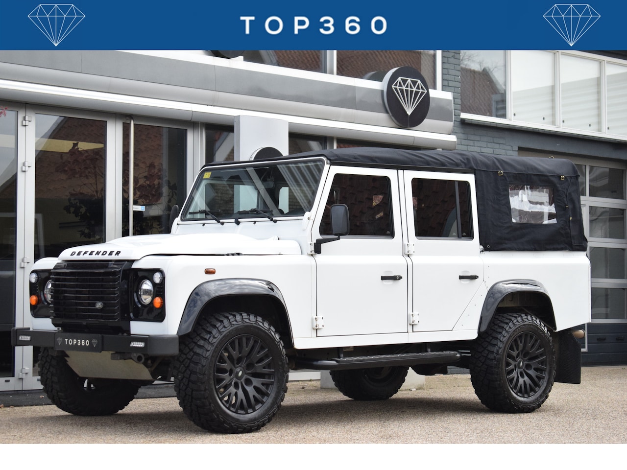 Land Rover Defender 110 - 2.2 D 110" Cabrio! Uniek | Grijs Kenteken - AutoWereld.nl