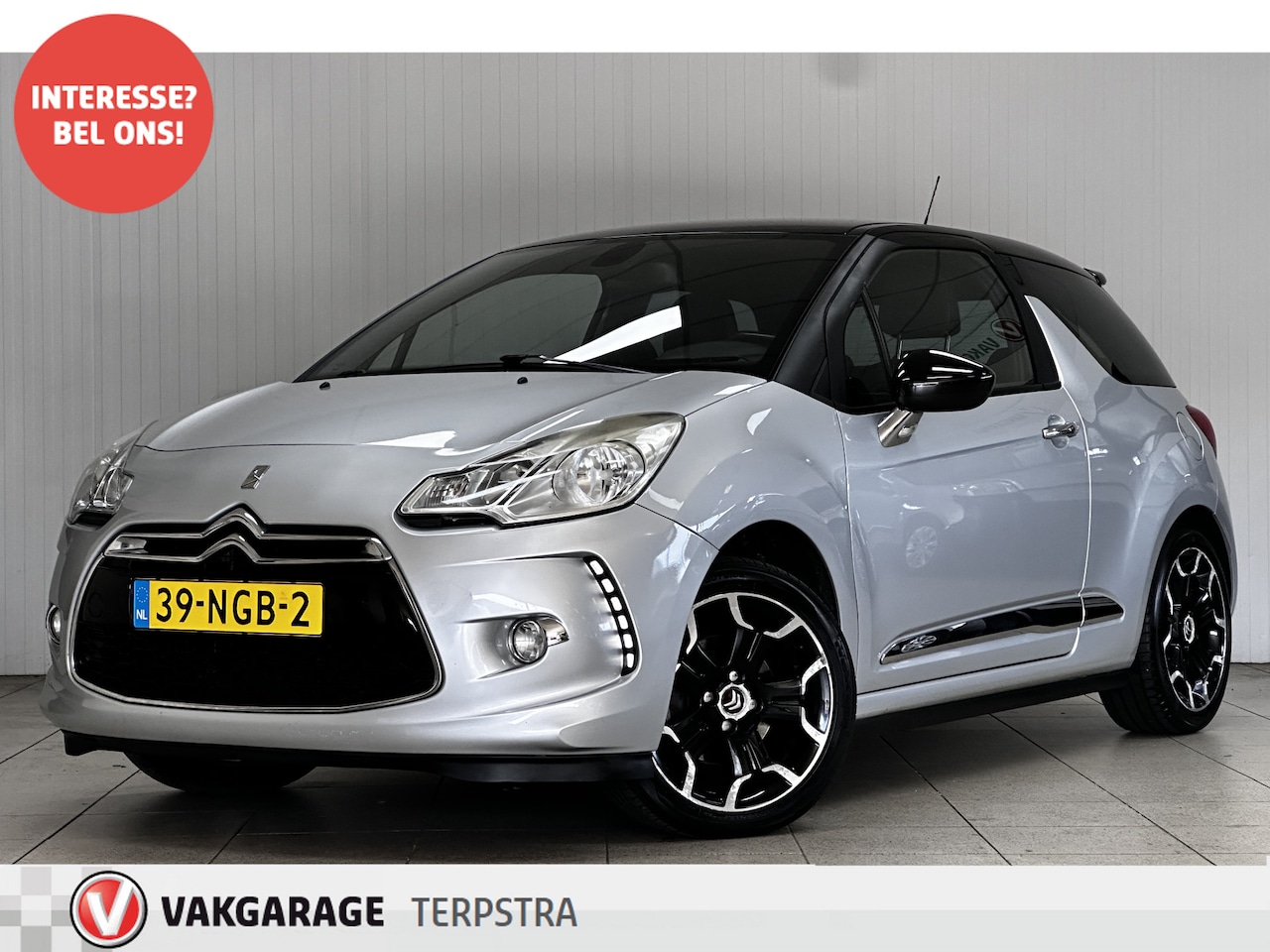 Citroën DS3 - 1.6 THP Sport Chic/ 17'' LMV/ Two-Tone/ Audio-Premium/ Zwarte-Hemel/ Bluetooth/ Navi/ Clim - AutoWereld.nl