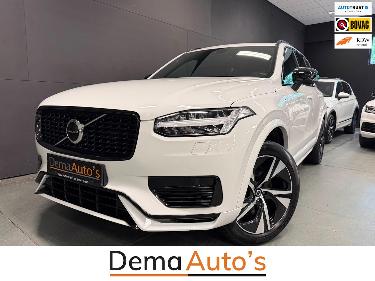 Volvo XC90 - 2.0 T8 Recharge AWD R-Design 455PK L-RANGE 7P SOH-TEST/PANO/LEDER/NAVI/CAM/H-KARDON/DAB/// - AutoWereld.nl