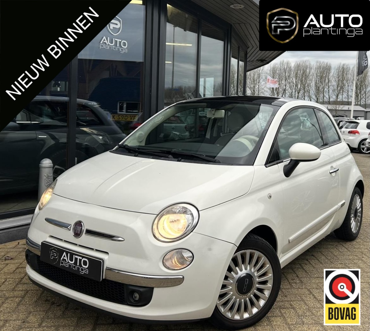 Fiat 500 - 0.9 TwinAir Lounge 86PK | Airco | Panoramadak | 2026 Onderhoudsbeurt met Nieuwe Distributi - AutoWereld.nl
