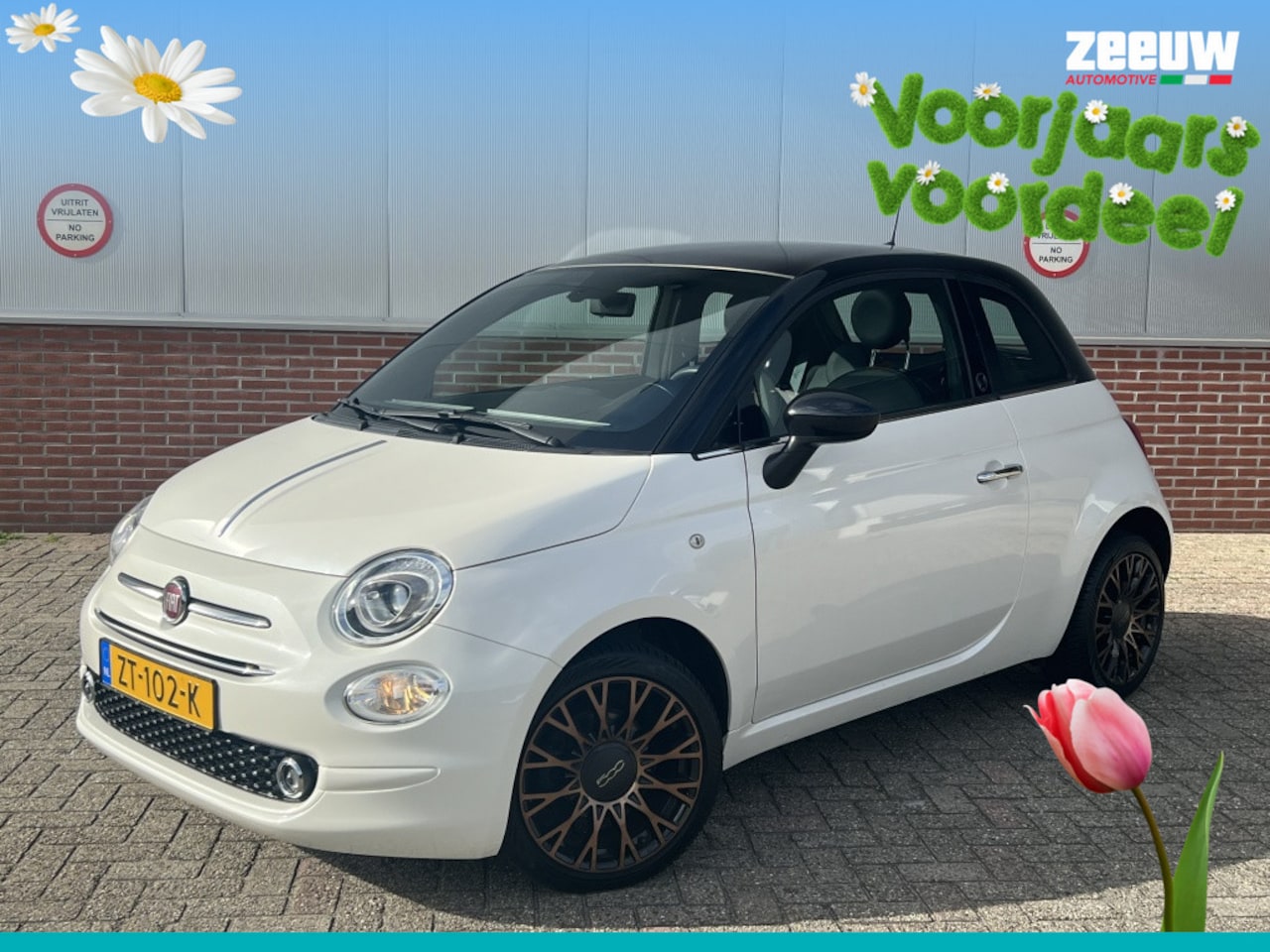 Fiat 500 - TwinAir Turbo 85 PK 120th | Carplay | Navi | BiColore | 16" - AutoWereld.nl
