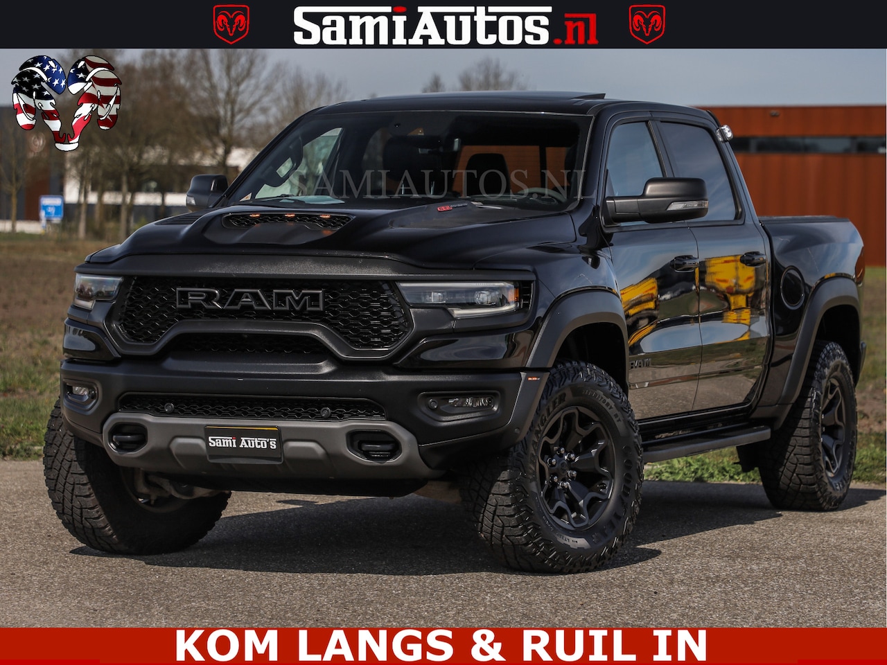 Dodge Ram Pick Up - TRX HELLCAT | 6.2 V8 712PK SUPERCHARGER | FULLY LOADED | CARBON | BLACK ON BLACK | CREW CA - AutoWereld.nl