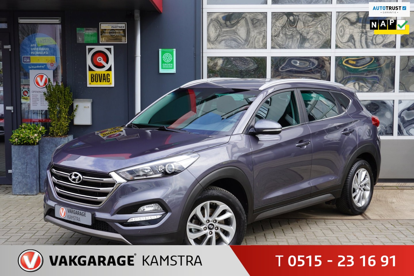 Hyundai Tucson - 1.6 GDi NAP DAB+/Navi/Clima/Cruise/PDC/LaneAs - AutoWereld.nl