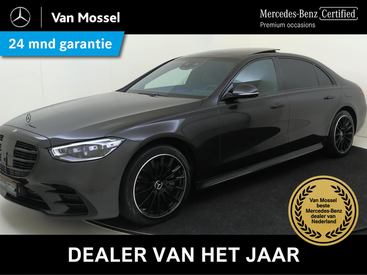 Mercedes-Benz S-klasse - 450 e Lang AMG Line / Premium/ Panoramadak/ Burmester 3D/ 20 inch/ Tablet achter/ El stoel - AutoWereld.nl
