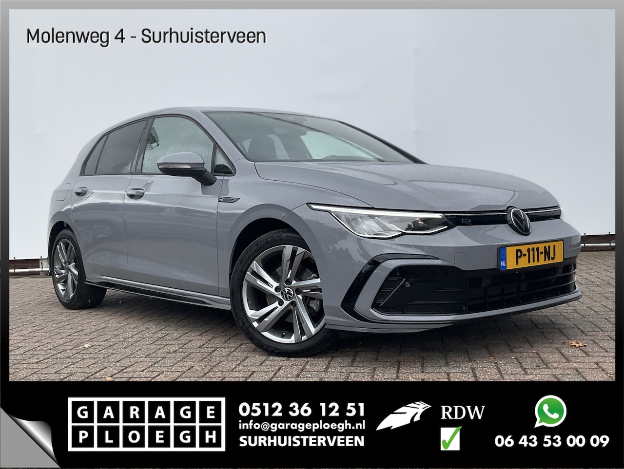 Volkswagen Golf - 1.5 eTSI R-Line Business+ Automaat Adap.Cruise Stoel/Stuurverw Led Sfeerverlichting! - AutoWereld.nl