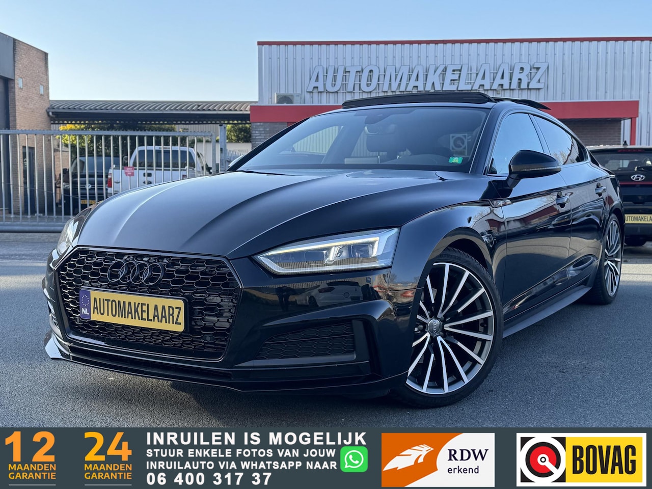 Audi A5 Sportback - 40 TFSI 190PK S-Line Black Edition Pano - AutoWereld.nl