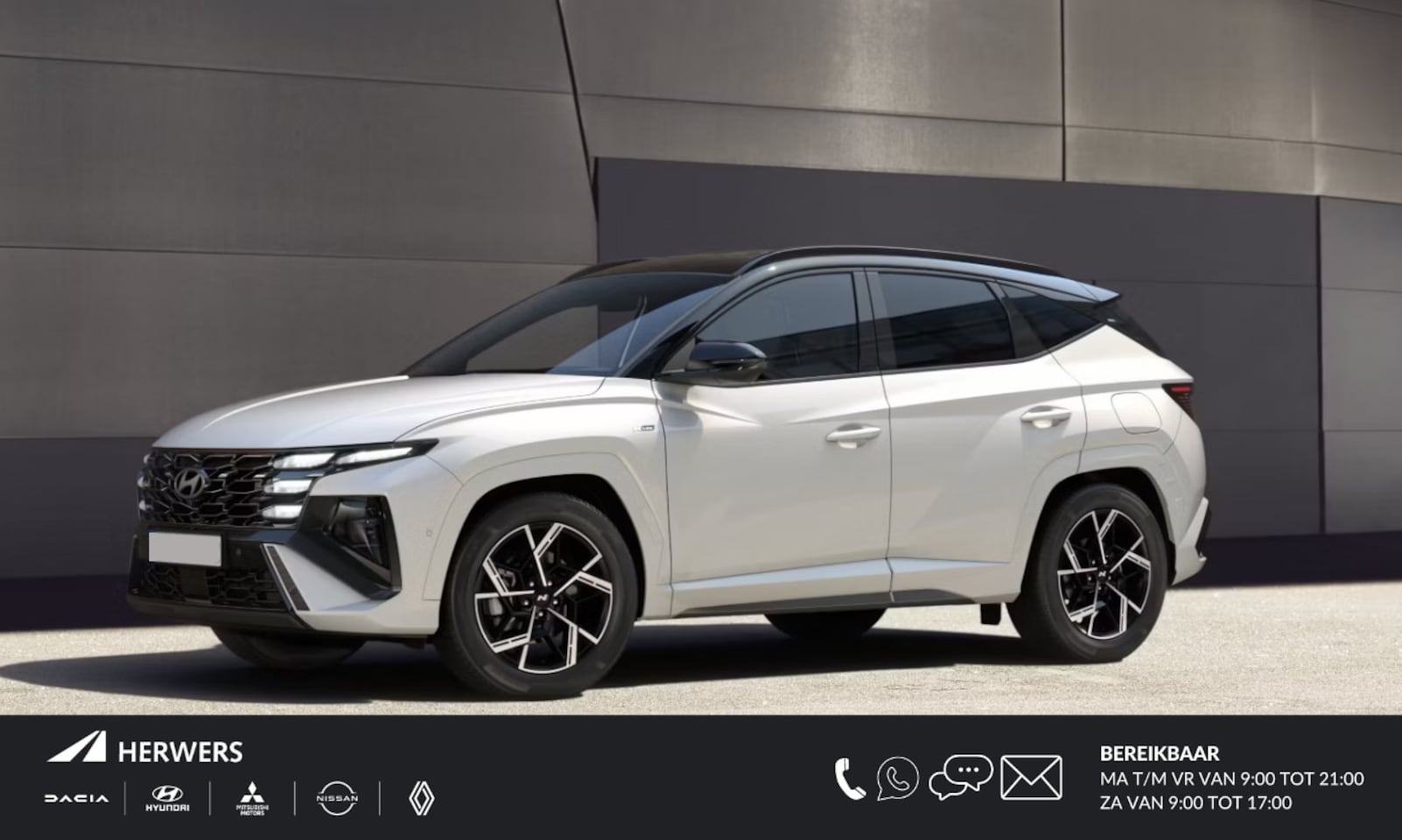 Hyundai Tucson - 1.6 T-GDI PHEV N Line Business / Rijklaarprijs Shadow Grey, Atlas White Of Engine Red / L - AutoWereld.nl