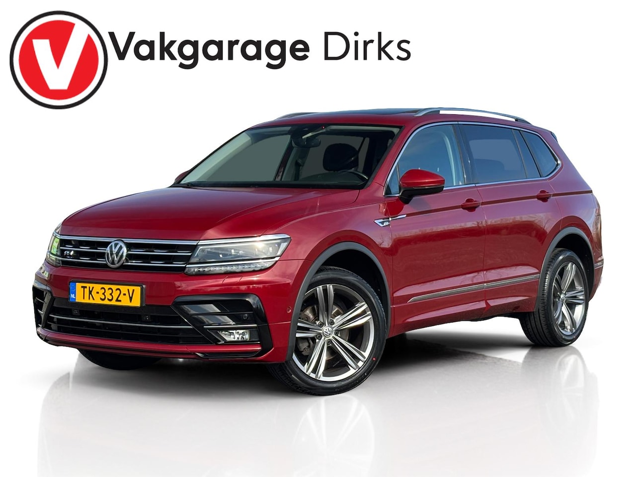 Volkswagen Tiguan Allspace - 1.4 TSI DSG R-Line 7p. ✅ Pano ✅ Massage ✅ Camera - AutoWereld.nl