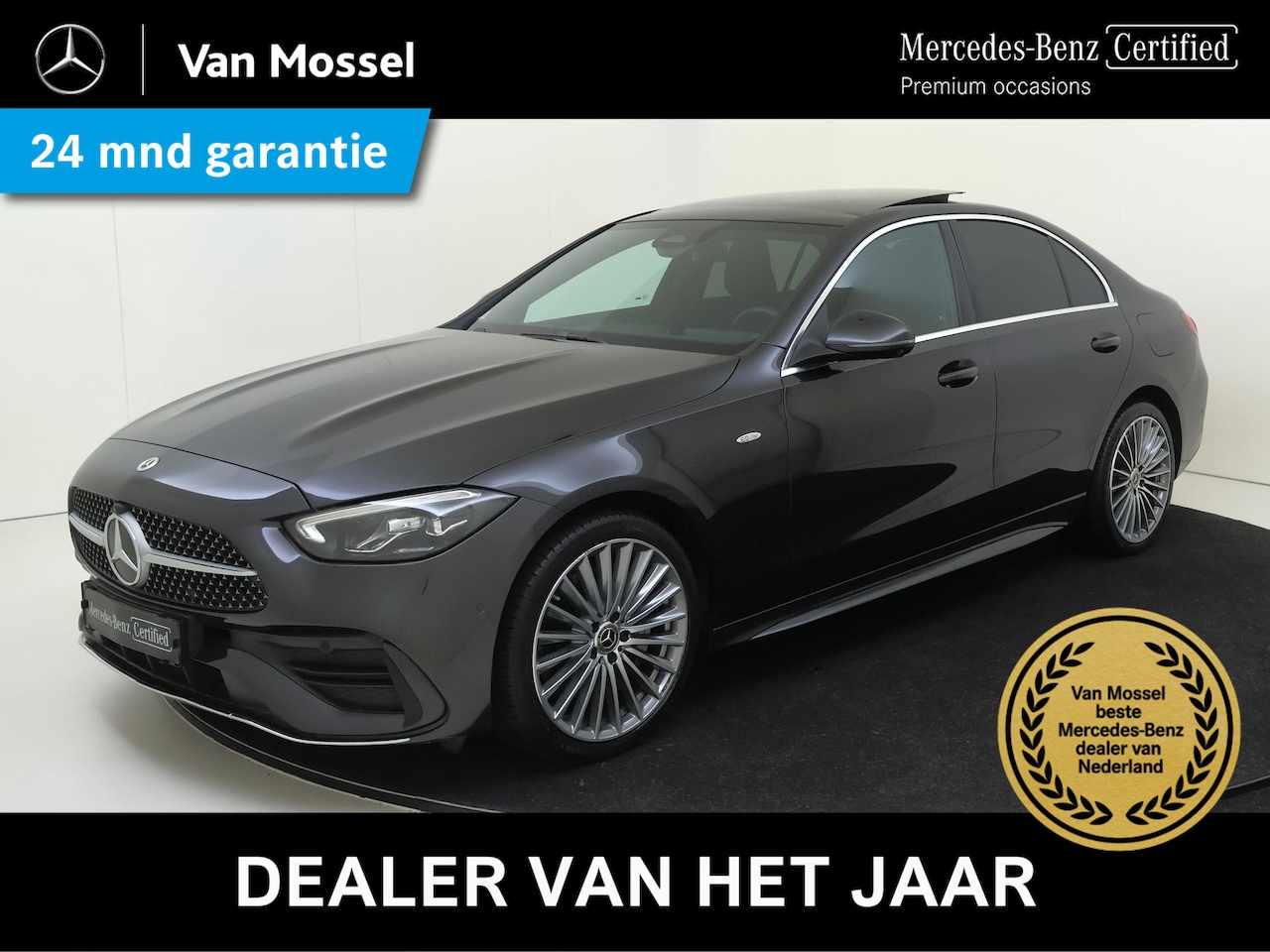 Mercedes-Benz C-klasse - 300 e Business Solution AMG / Panoramadak/ 19 inch/ Memory/ Sfeerverlichting - AutoWereld.nl