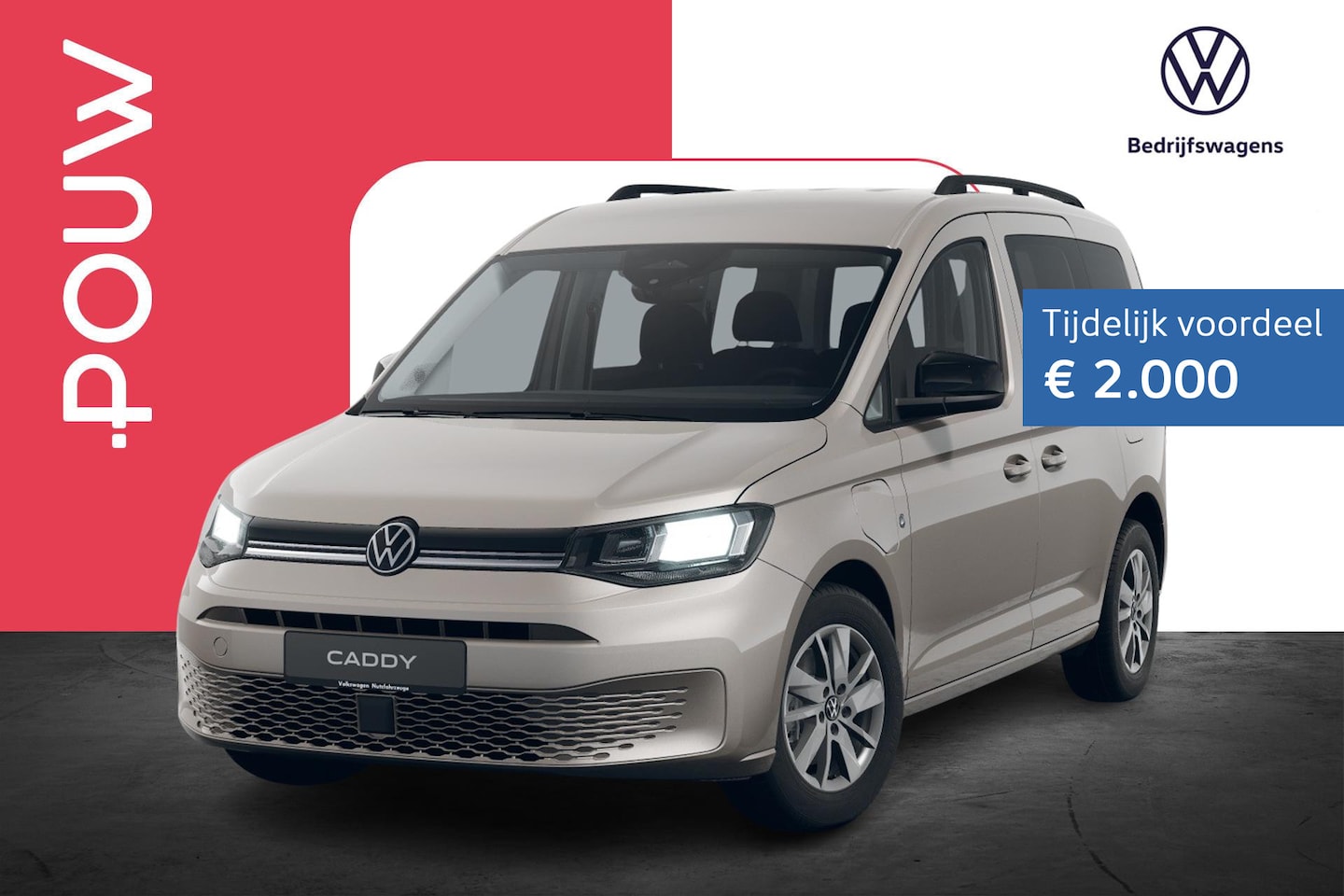 Volkswagen Caddy - Kombi 1.5 TSI 150pk Hybride Life | Styling Pakket | Trekhaak Wegklapbaar - AutoWereld.nl