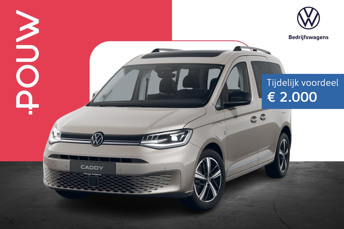 Volkswagen Caddy - Kombi 1.5 TSI 150pk Hybride Style | Keyless Pakket | Trekhaak - AutoWereld.nl