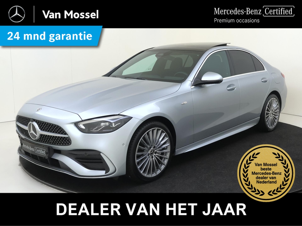 Mercedes-Benz C-klasse - 300 e Business Solution AMG / Panaromadak / Multispaaks-velgen / Memory-Stoelen / 360Grade - AutoWereld.nl