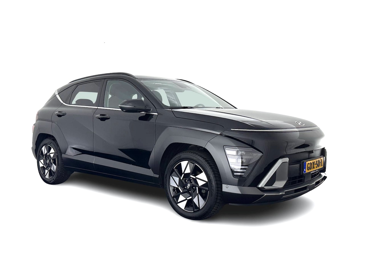 Hyundai Kona - 1.6 GDI HEV Premium (INCL-BTW) *LEATHER | FULL-LED | NAVI-FULLMAP | DAB | ADAPTIVE-CRUISE - AutoWereld.nl