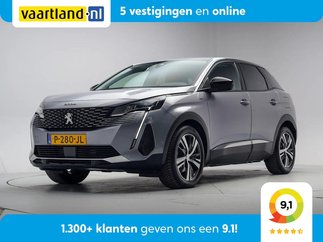 Peugeot 3008 - 1.6 HYbrid 225 Allure Aut. [ Navi Camera Half-Leder ] - AutoWereld.nl