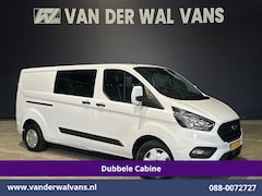 Ford Transit Custom - 2.0 TDCI L2H1 Dubbele Cabine Inrichting Euro6 Airco | 6-Zits | Camera | LED | Apple Carpla